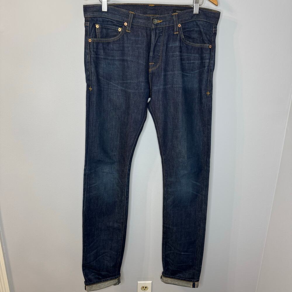 Wings + Horns Slim Jeans Cone Mills White Oak  Indigo Selvedge Jeans Men's 32x36